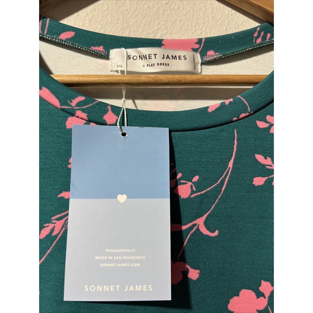 Sonnet James A Play Dress Size XXL Womens Stretch Jersey Short Sleeve NWT - Picture 2 of 8